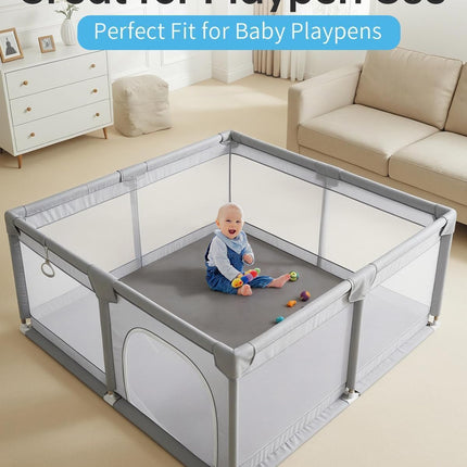 Ultra Soft 1.3 Inch Thick Baby Floor Play Mat, 59 x 71 Inch, Grey