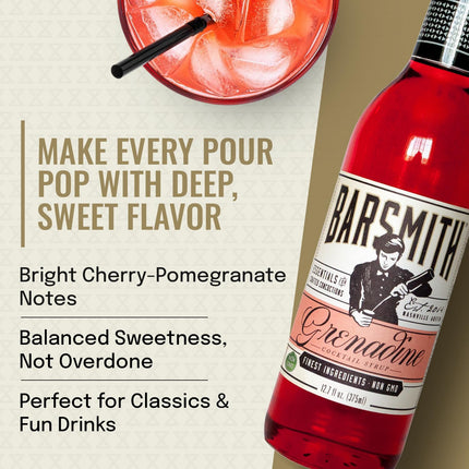 Grenadine Syrup Cocktail Mixer, 12.7 oz