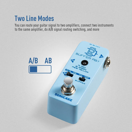 SourceToHome FuenteACasa SONICAKE ABY Guitar Pedal, Mini AB Switcher with Buffer Switch — Home & Lifestyle
