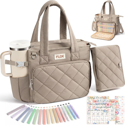 SourceToHome FuenteACasa Large Bible Bag w/Bible Cover Case for Women, Puffer Bible Tote Bag — Home & Lifestyle