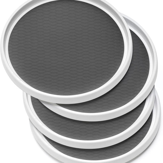 Set of 4 Non-Skid Lazy Susan Turntable Organizers 10 inch