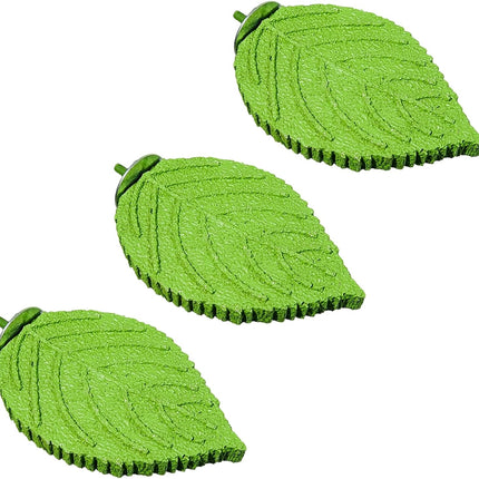 PawHaven RefugioPata Leaf Shape Parrot Perch Stand Bird Paw Grinding Stick Bird Cage Perch — Pet Supplies