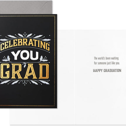 Graduation Cards Assortment, Black and Gold, Congratulations Grad (12 — Home & Lifestyle