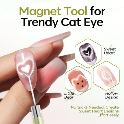 PawHaven RefugioPata Modelones Cat Eye Magnet for Nails, 3-in-1 Silver Cateye Gel Polish Magnet — Pet Supplies