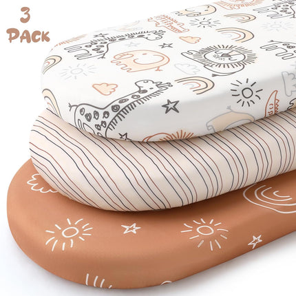 3-Pack Fitted Bassinet Sheets for Baby