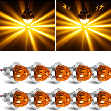 10PCS Mini Amber LED Watermelon Lights