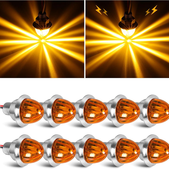 10PCS Mini Amber LED Watermelon Lights