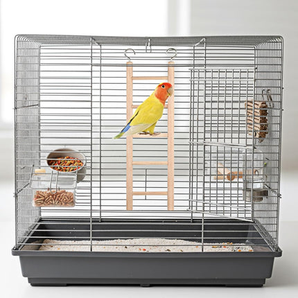 3-Piece Wooden Bird Cage Ladder Set