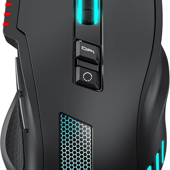 Wired RGB Gaming Mouse with 12,800 DPI and 8 Programmable Buttons