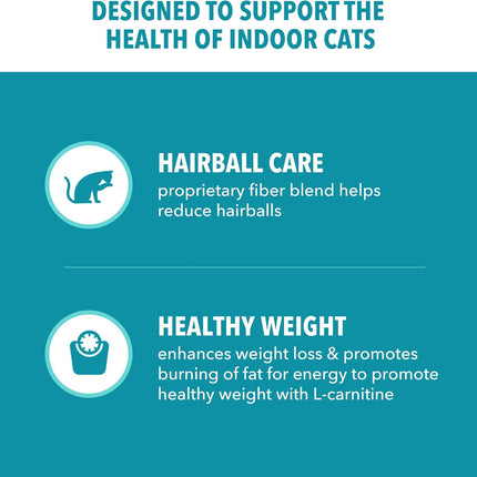 Indoor Weight & Hairball Care Dry Cat Food with Chicken & Turkey, 7 lb Bag