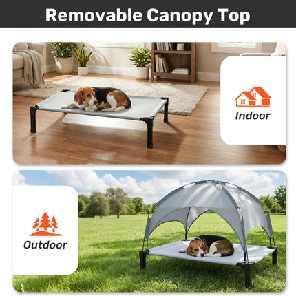 Elevated Dog Bed with Removable Canopy, 42 in