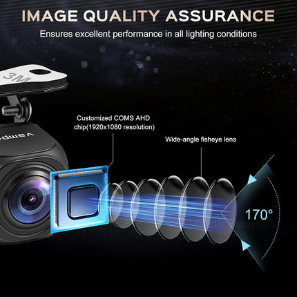 AHD 1080P Metal Backup Camera with 170° Wide Angle