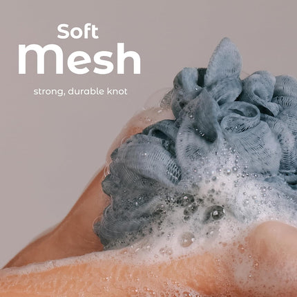 GlowEssence EsenciaLuz MainBasics Bath Shower Loofah Sponge Pouf Body Scrubber Exfoliator Body — Beauty & Self-Care