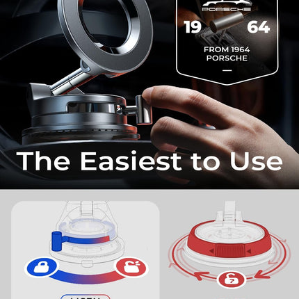 Magnetic Suction Car Phone Mount Kit
