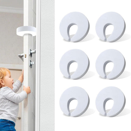 6 Pcs Premium Door Pinch Guard, White/Black