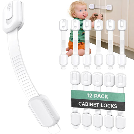 LittleNest NidoPequeño Infinno 12 Pack Cabinet Locks Baby Proofing Heavy Duty — Baby & Toddler