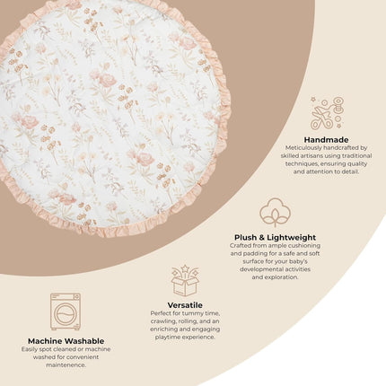 LittleNest NidoPequeño Crane Baby Activity Mat, Floor Mat for Babies and Toddlers — Baby & Toddler