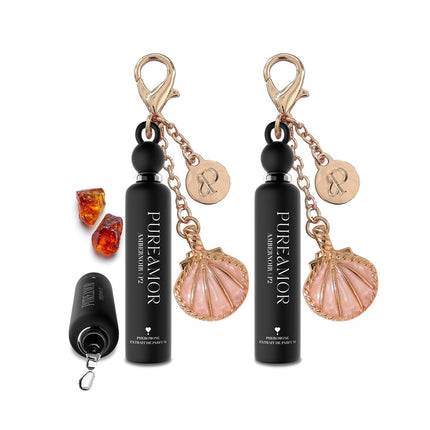GlowEssence EsenciaLuz PUREAMOR Pheromone Perfume for Women, Amber Noir 2-Pack Keychain Perfume — Beauty & Self-Care