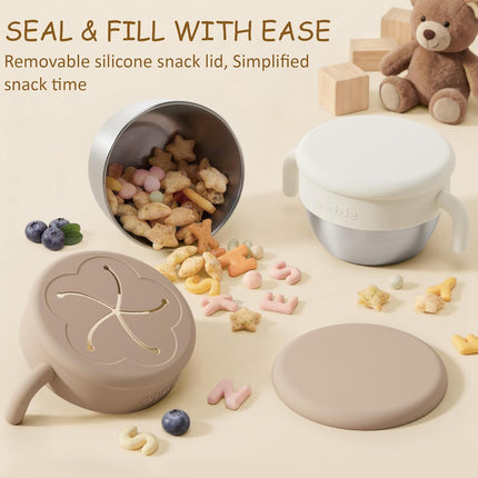 12 oz Spill-Proof Stainless Snack Container for Kids