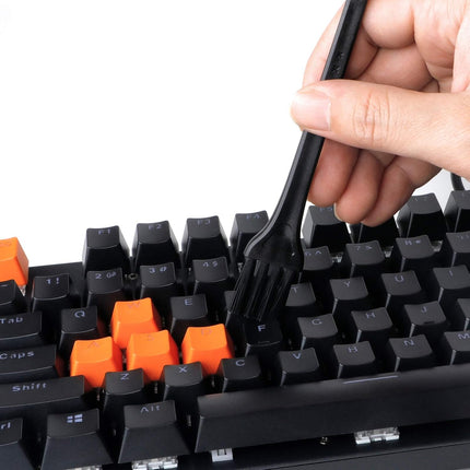 Stainless Steel Keycap and Switch Puller with 2 Keyboard Cleaning Brushes