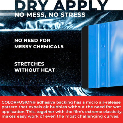 Gloss Cosmic Blue Dry Apply PPF Vinyl Car Wrap Roll - 1 ft x 5 ft