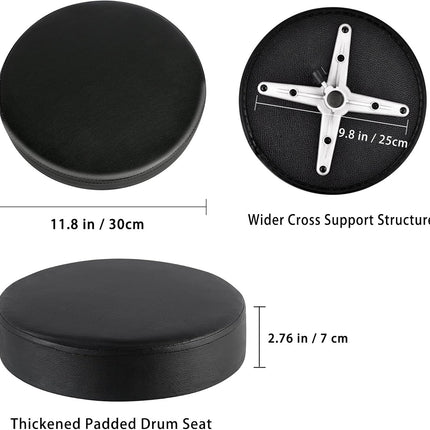 SourceToHome FuenteACasa EASTROCK Drum Throne,Padded Drum Seat Drumming Stools with Anti-Slip Feet — Home & Lifestyle