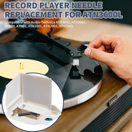 Record Player Needle Diamond Conical Replacement Stylus, 2 Pack