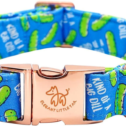 Elegant Little Tail Blue Bear Adjustable Dog Collar for Small Dogs