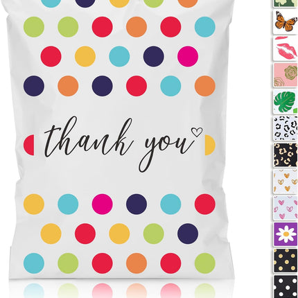 Poly Mailer 10x13 100 Pack - Self Adhesive Polka Dot Shipping Bags