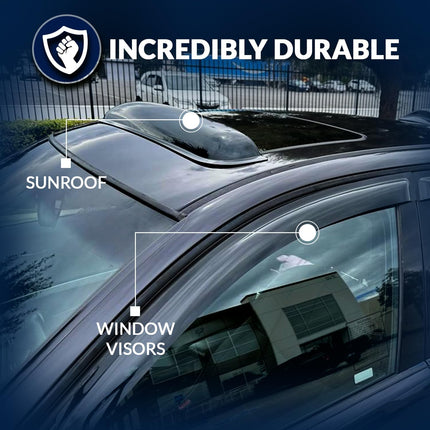 3.0mm Sunroof & Rain Guard Combo, 5 Pcs
