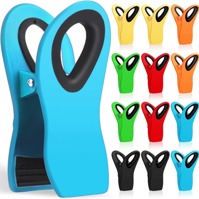 12 Pack Magnetic Plastic Bag Clips for Food Storage