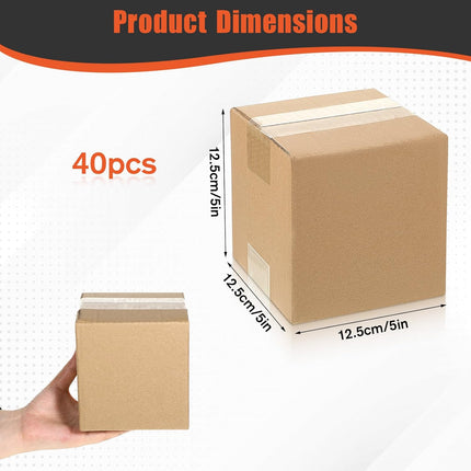 40 Pack Small Brown Corrugated Cardboard Shipping Boxes