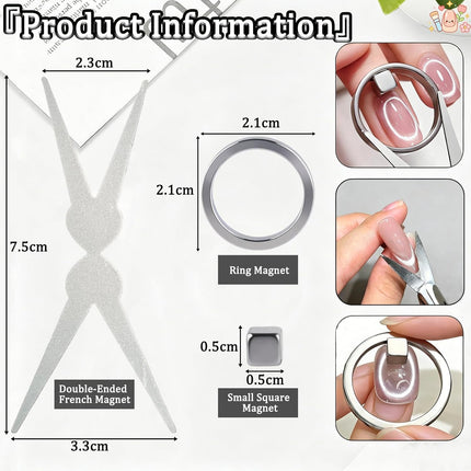 New Ring-Shaped Cat Eye Magnet for Nails, Hollow Cat Eye Magnet — Pet Supplies