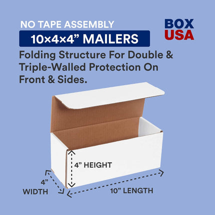 Small Shipping Boxes 10 x 4 x 4 in, 50-Pack