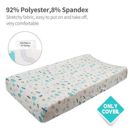 Stretchy Jersey Bassinet Sheet 2 Pack Changing Pad Covers