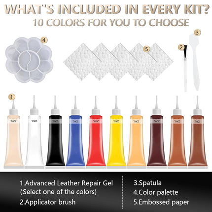 2026 Advanced Leather Repair Gel Kit, Black
