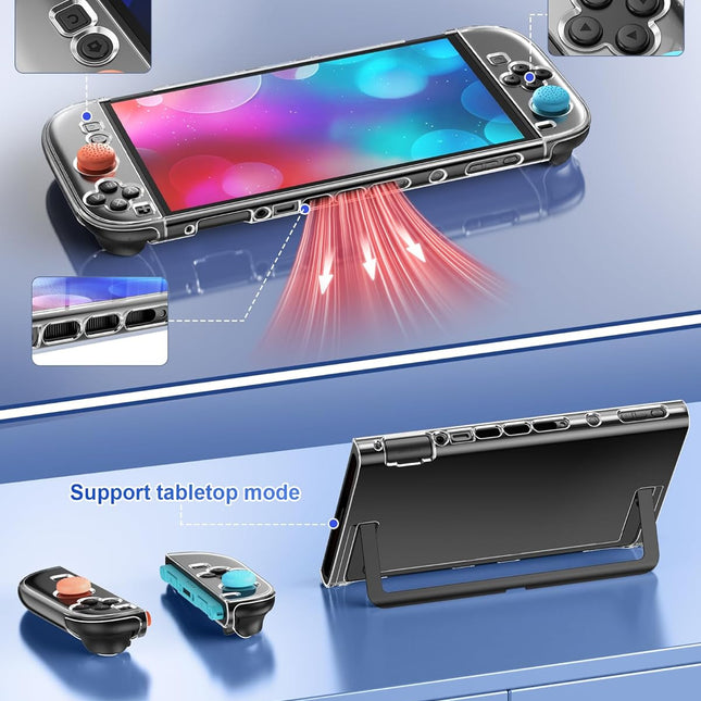 Clear Slim Hard Shell Protective Case Set for 2025 7.9-Inch Handheld Console