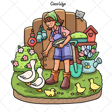Cozy Daily Activities Coloring Book for Adults and Teens