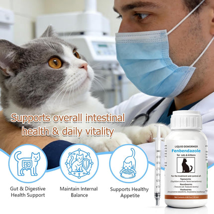 PawHaven RefugioPata Dewormer for Cats - Fenbendazole for Tapeworms, Roundworms & Hookworms Broad — Pet Supplies