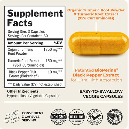 BioSchwartz Turmeric Curcumin 1500mg Joint Support