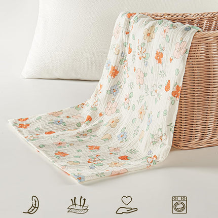 100% Muslin Cotton Baby Car Seat Cover - Strawberry