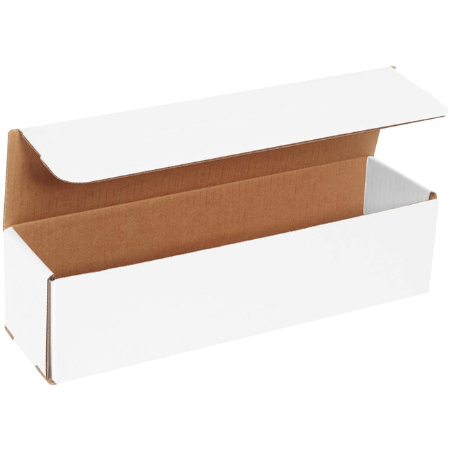 13 1/2 x 3 1/2 x 3 1/2 White Corrugated Mailers, Pack of 50