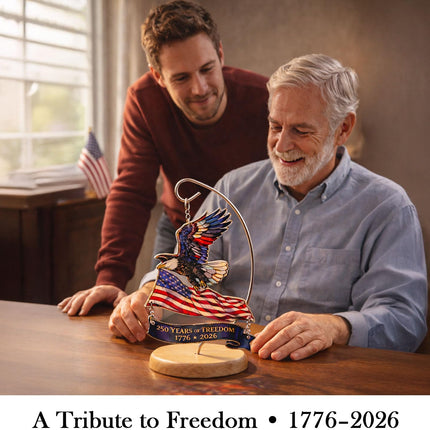 AuraHaus CasaAura 250th Anniversary USA Ornament 1776 –2026, America 250 Eagle Patriotic — Home Decor & Ambiance
