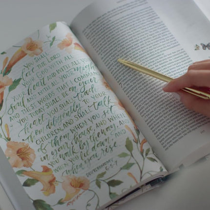 Hardcover Journaling Bible with Watercolor Artwork