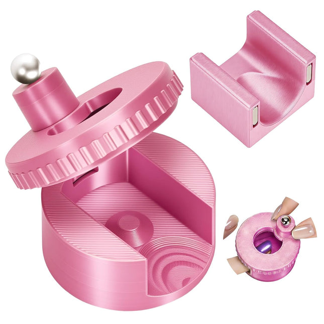 2-Piece Pink Automatic Cat Eye Nail Magnet Tool Set