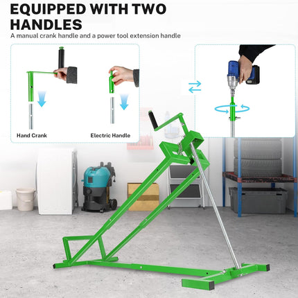 880 Lbs Capacity Telescopic Lift Jack – Foldable Design with Hand Crank & Electric Handle