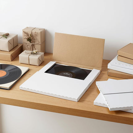 12.8 x 12.8 x 1 Vinyl Record Shipping Boxes, Set of 25
