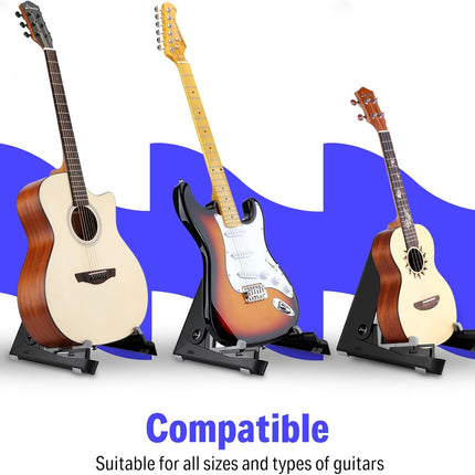SourceToHome FuenteACasa Donner Folding Guitar Stand A-frame, Acoustic Electric Guitar Stands Floor — Home & Lifestyle