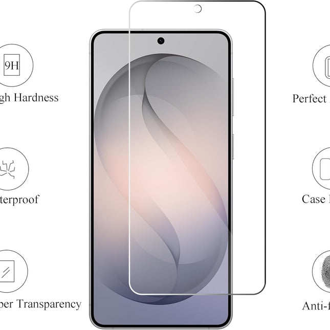 Glass Screen Protector for S26+ / S26 Plus 6.7 Inch, 3 Pack + 2 Camera Lens Protectors