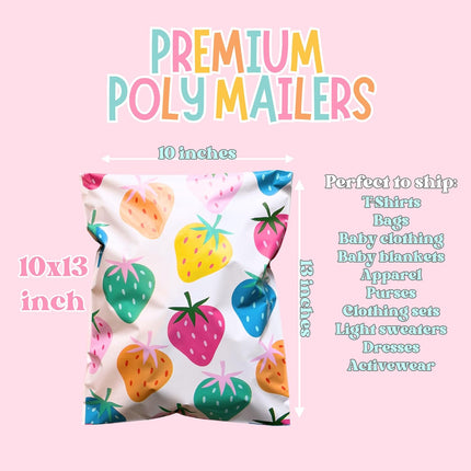 14.5x19 Colorful and Stylish 50 Pack Poly Mailer Bags with Unique Designs